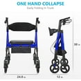 OasisSpace Heavy Duty Rollator Walker Bariatric Rollator Walker with Large Seat for Seniors