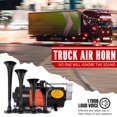 thumbnail image 2 of Kit de bocinas de aire FARBIN 178DB, cuatro bocinas de trompeta con tanque de 150 PSI, 2 of 7