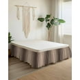 thumbnail image 2 of Dark Brown Bed Skirt Ombre Solid Color Gradient Modern Art Bed Skirts California King Size 16 Inch Drop, Wrap Around Dust Ruffle&nbsp;Bedskirt with Adjustable Elastic Belt for Queen Size Beds, 2 of 7
