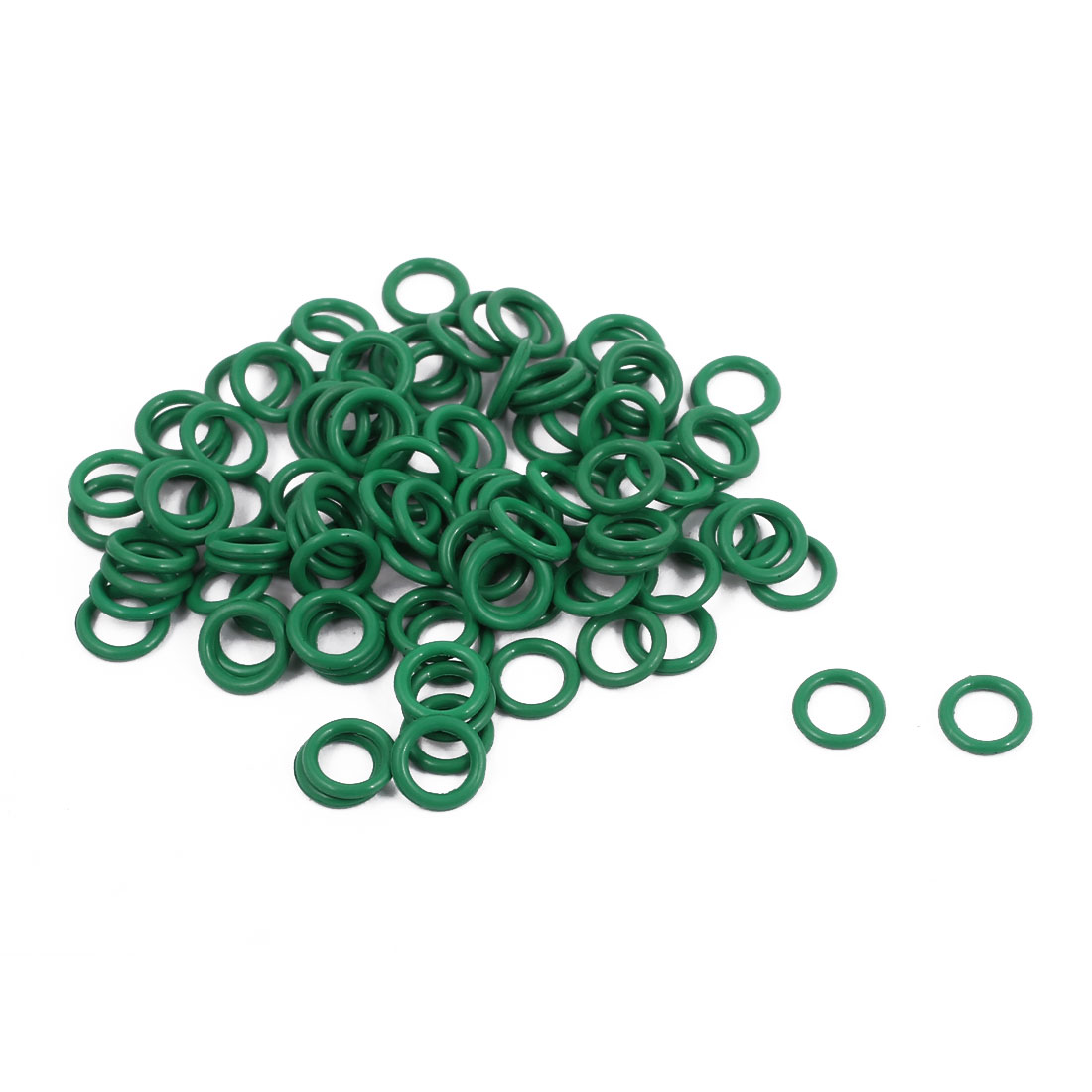 100Pcs 6mm x 1mm FKM Orings Heat Resistant Sealing Ring Grommets Green