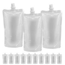 LEORX 30Pcs 250ML Clear Drink Flasks Reusable Liquor Pouches Beverages Containers