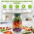 thumbnail image 3 of Salad Pod Jar Side Open, Recipiente para Ensaladas Original, La Cápsula de Ensalada con Tazón y Tapa Antigoteo para Aderezos, con Tenedor y Cepillo, Apto para Trabajo, Al Aire Libre y Viajes, 3 of 4