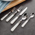 thumbnail image 5 of 18/10 Stainless Steel Flatware set, 5-piece Silverware Set(White Pearl Silverware 5 pcs set), 5 of 5