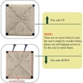 thumbnail image 3 of New Set of 2 Bar Stools with Back Paper Rope Woven Counter Height Dining Chairs for Kitchen, Home (Paper Rope with Back), 3 of 7