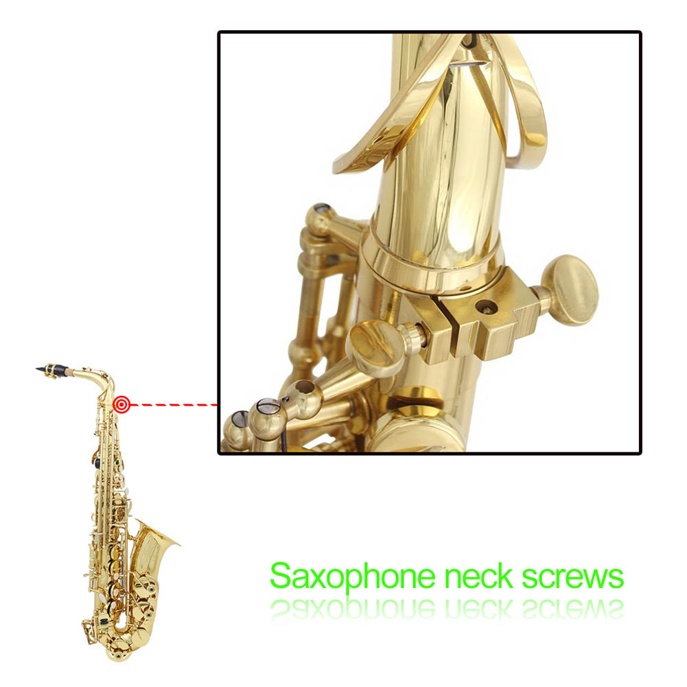 5pcs/set Golden Saxophone Neck Screw Sax Mouth Piece Clamp Screw