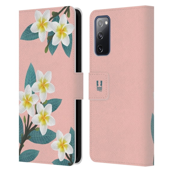 Head Case Designs Watercolour Flowers 2 Plumeria Leather Book Wallet Case Cover Compatible with Samsung Galaxy S20 FE / 5G