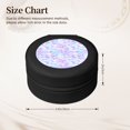 thumbnail image 2 of Fuzoiu Rainbow Scales Print Portable Jewelry Box,Round Mini Leather Travel Jewelry Case,Small Travel Jewelry Organizer,Jewelry Holder for Ring Necklace Earring for Women Girls-Black, 2 of 7