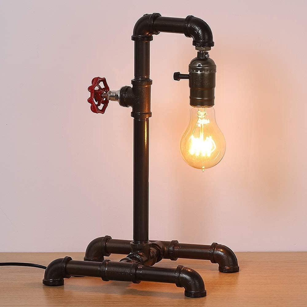 Industrial Metal Steam Punk Bronze Water Pipe Lamp by Oumilen (Without Bulb)