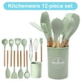 thumbnail image 4 of Yucurem 12Pcs Kitchen Utensil Set Silicone Heat-resistant Cookware for Kitchen Kitchen Essentials (Green), 4 of 10