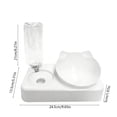 thumbnail image 3 of LEFXSMR Cat Water Fountain, Gravity Pet Dog Bowls for Drinking & Feeding, Automatic Cat Feeder for Pets Home Use, White, 3 of 6