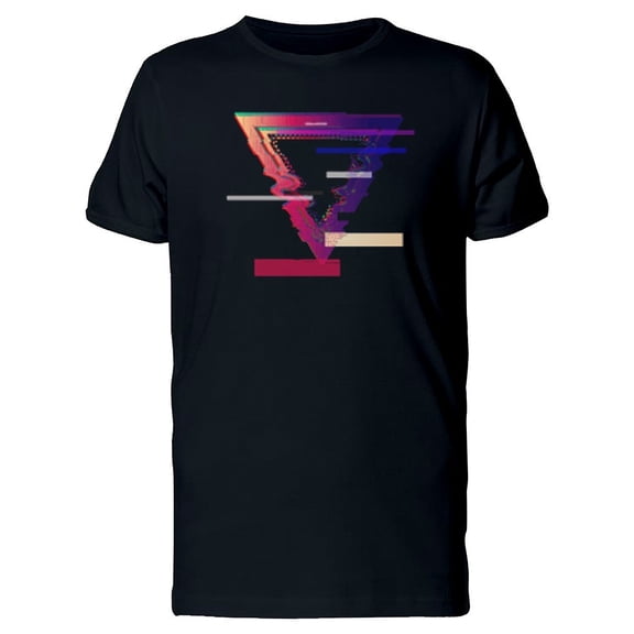 Colorful Glitched Triangle Tee Men's -Image by Shutterstock