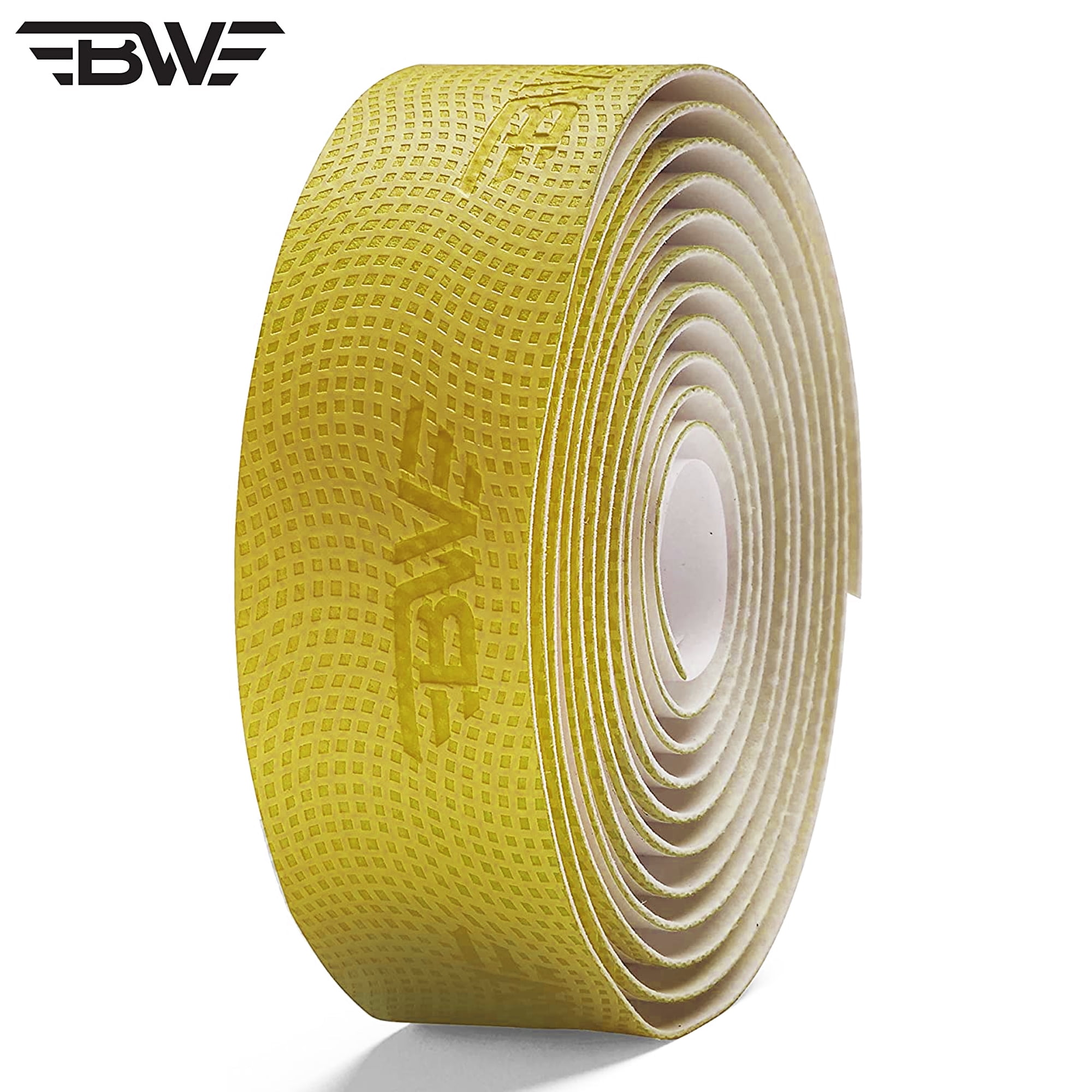 BW Premium Road Bike Handlebar Tape for Comfortable Bike Grips 2.5mm Thick Yellow (2000x30mm
