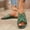 Green, variant on Women's Rhinestone Sandals Slide Glitter Bling Flat Slippers Casual Summer Open Toe Slides Sandals Flat
