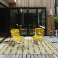 thumbnail image 2 of Linon Outdoor Washable Area Rug Collection, Ivory and Yellow, 7' x 9', 2 of 8