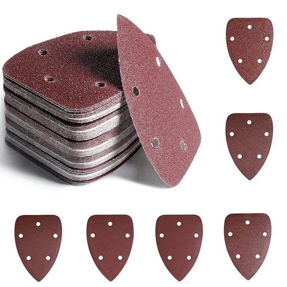 Multi Tool Sanding Pads, 60 Pcs Mouse Detail Palm SanderPads, 5 Hole Sanding Sheets Assorted for Sander SandersPads