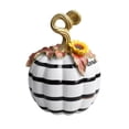 thumbnail image 3 of OCLUN Mini Pumpkin, Resin Halloween Home Decor, Black-and-White Courtly Stripe,A, 3 of 6