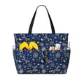 thumbnail image 1 of Disketp Dark Blue Christmas Bolsa de Playa de Gran Capacidad, Bolso Impermeable y a Prueba de Arena para Mujer, Ideal para Playa, Piscina y Natación, 1 of 7