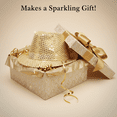 thumbnail image 5 of Sedona Designz Gold Sequin Unisex Fedora Hat for Mardi Gras Parties and Costumes, 5 of 10