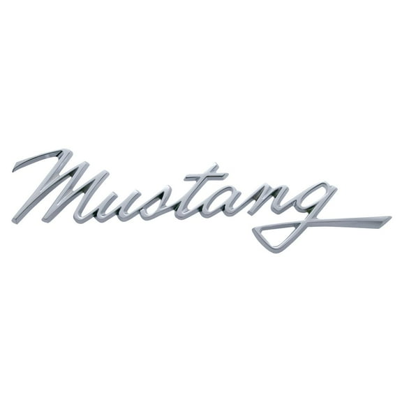 United Pacific Die-Cast "Mustang" Script Emblem With Mounting Studs, Model F6801