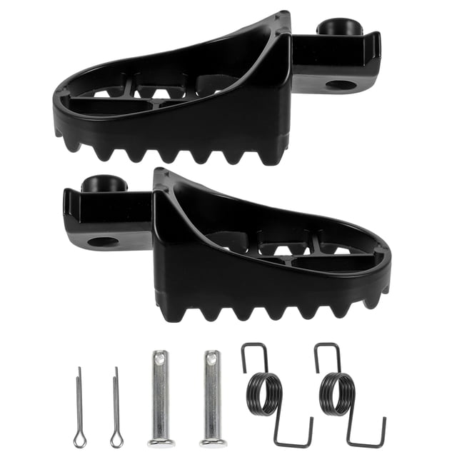 unbranded 1Par Reposapiés Para Motocicleta En Aluminio Negro Accesorio Duradero Y Estable