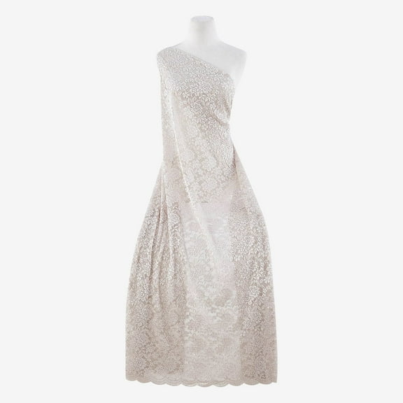 Zelouf Classic Floral Lace , Sewing, DIY, Crafts Fabric by the Yard, Champagne, 3 Yard