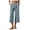 Light Blue, variant on Women's Corduroy High Waist Capri Wide Leg Pants Soft Casual Cropped Culottes with Pockets Vintage Casual Streetwear Trousers Fall Outfit White