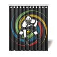 thumbnail image 1 of MKHERT American Football Player Polyester Fabric Bathroom Shower Curtain 66x72 inch, 1 of 1