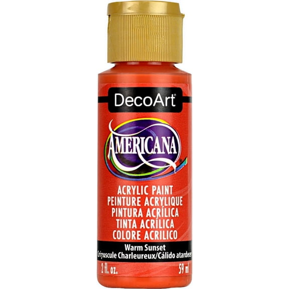 DecoArt Americana Acrylic Paint 2oz-Warm Sunset -Orange