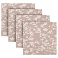 thumbnail image 5 of Iauyy Satin Napkins Set of 6- Floral- Morandi-pink DIY Printing Decoration Cloth Napkin- Easy Care for Home/Party, 5 of 8