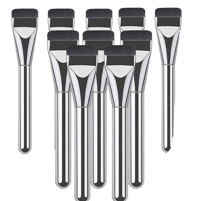 Brochas de maquillaje, brocha plana para base de maquillaje, brocha para corrector ligero, brocha plana para base de maquillaje, brocha fina para difuminar líquidos y polvos, brochas para labios
