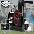 thumbnail image 5 of Superjoe Golf Bag Organizer, Stylish Golf Bag Storage Rack, Premium Wooden Golf Storage Rack, Golf Equipment Organizer for Garage, Indoor Spaces and More (Black), 5 of 6