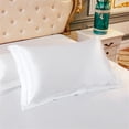 thumbnail image 7 of PYPESEEWY Warehouse Funda De Almohada De Seda Solid Color Faux Silk Pillowcase Silk No Zipper Envelope Pillow Pillow Cover White Pillow Cases Set of 4 Cotton, 7 of 7