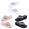 thumbnail image 4 of 1 par de zapatos de playa antideslizantes con suela antideslizante y chanclas con diamantes de imitación para mujer (negro, talla 40, 25 cm, 8 EE. UU., 5,5 Reino Unido, 39 UE, 9,825 pulgadas), 4 of 8