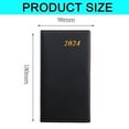 thumbnail image 2 of Planner 2024 (7'' x 3.9''), Monthly Weekly & Daily Organizer for time Management, Soft Leather Cover - black, 2 of 6