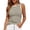 White, variant on Wutalume Striped Tank Tops for Women - Summer Ribbed Knit Sleeveless Slim Fitted Shirt Side Ruched Fashion Casual Trendy Blouse for Beach and Daily,Black L
