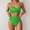 Light Green, variant on Womens High Waisted Swimsuits Bottom Padded Bathing Suits Bikini Sets Top Two Piece Swimwear Teen Girl Swimming Suit Shorts Swimsuit Short Suit Set for Women