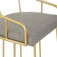 thumbnail image 6 of Home Square 26" Counter Stool in Ash Fabric with Gold Base - Set of 2, 6 of 6
