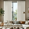 thumbnail image 6 of Galenzoov 40×84 inch 2 Panels Pinch Pleated Linen Curtains for Home, Light Filtering Airy & Privacy Protection Breathable Window Drapes for Bedroom, Living room, Office, Natural, 6 of 9