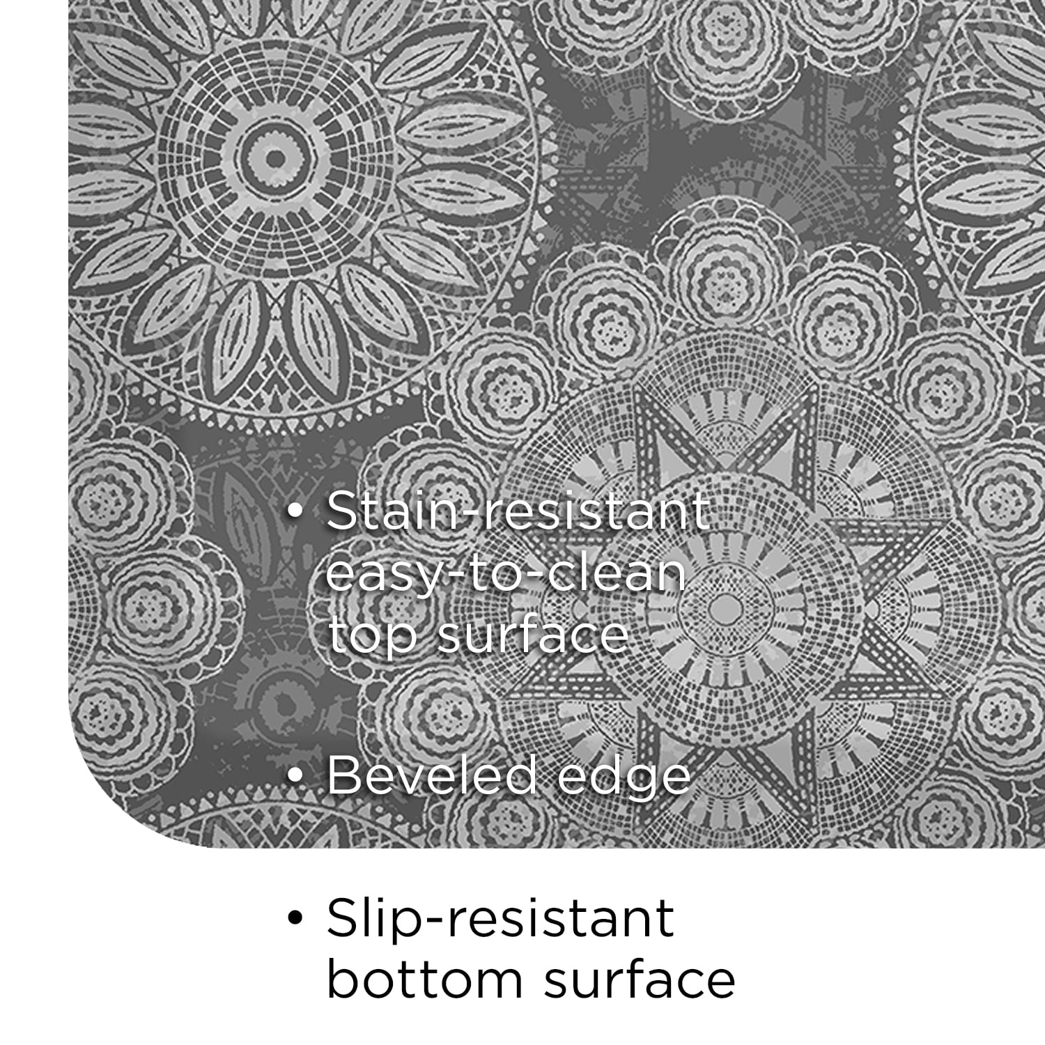 GelPro Designer Comfort Kitchen Floor Mat - Lorraine Charcoal - 20x32