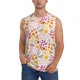 thumbnail image 1 of Fotbe Colorful Floral Men's Camiseta sin Mangas Estampada para Hombres, Playera Casual para Gimnasio, Entrenamiento, Playa-Large, 1 of 7