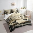 thumbnail image 3 of Erosebridal Wild Deer Bedding Twin Size,Jungle Wildlife Bed Set,Birds Mountain Bedding Sets Twin Size For Men Women,Super Cozy Bedroom Decor Reversible,7pcs, 3 of 6