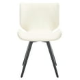 thumbnail image 4 of SAFAVIEH Couture Matty Scandinavian Velvet Solid Dining Chair, Cream, 4 of 13