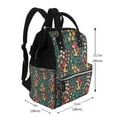 thumbnail image 2 of Balery Mushrooms And Flowers Mummy Backpack - Waterproof Twill Canvas, Large Capacity Diaper Bag with Multiple Pockets and Adjustable Straps, 2 of 6