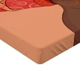 thumbnail image 2 of Ambesonne African Fitted Sheet, Young Girl Turban, Full Size, Chocolate Salmon, 2 of 3
