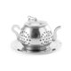 thumbnail image 1 of Infusor de té de hojas sueltas, 4 coladores de té de acero inoxidable con cadena y bandejas de goteo, juego de filtros de té pequeño para taza (tetera), 1 of 5