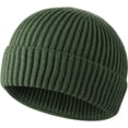 thumbnail image 1 of Gorro de pescador corto de punto de lana Sinhoon para hombre y mujer, gorro cálido de invierno (verde), 1 of 8