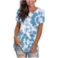 thumbnail image 1 of Blusa de camiseta informal con estampado de manga corta de verano para mujer a la moda Fridja  bn2763, 1 of 6