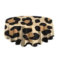 thumbnail image 5 of Leopard Print Pattern Round Tablecloth 60" X 60",Wrinkle Wipeable Table Cloth for Kitchen Dining Room Picnic Patio Party, 5 of 6