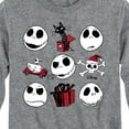 thumbnail image 3 of The Nightmare Before Christmas - Jack Christmas Grid - Toddler And Youth Long Sleeve Graphic T-Shirt, 3 of 5