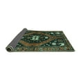 thumbnail image 2 of Ahgly Company Indoor Round Persian Turquoise Blue Traditional Area Rugs, 7' Round, 2 of 4